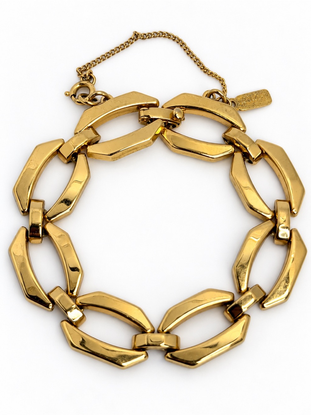 Monet Polished Gold Link Necklace